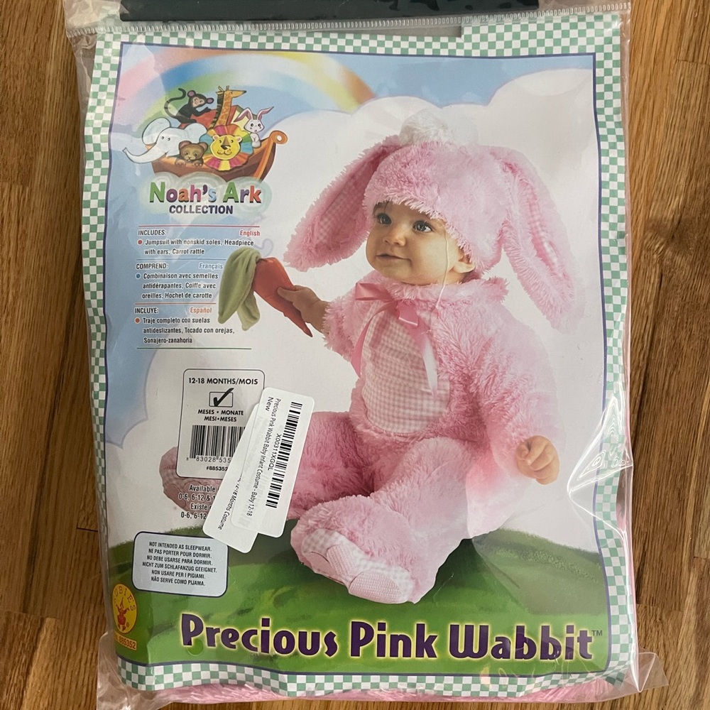 Noah’s Ark Collection Precious Pink Rabbit Costume size 12-18 months/ Pink bunny